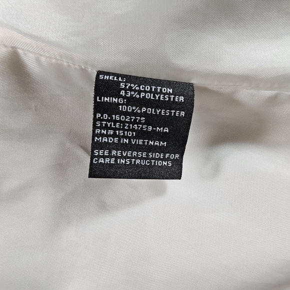 Jones New York Cream Double-Breasted Trench Coat with Belt Size Small - Picture 6 of 6